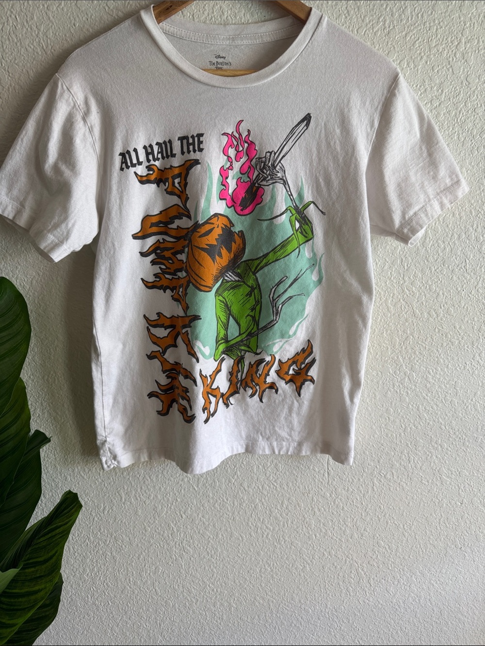 Disney Nightmare Before Christmas All Hail Pumpkin King Graphic Tee - White